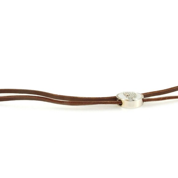 EMPORIO ARMANI strap Eagle mark Silver hardware �~ leather Auth used T17336 - Picture 3 of 7